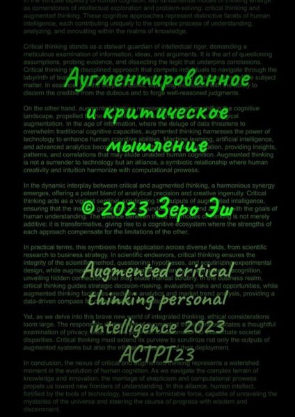 Обложка книги «Аугментированное и критическое мышление»