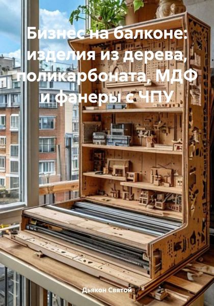 Обложка книги  «Бизнес на балконе: изделия из дерева, поликарбоната, МДФ и фанеры с ЧПУ»